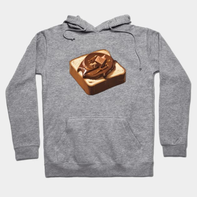 Chocolate Toast Sandwich Bread Vintage Yummy Kawaii Coffee Hoodie by Flowering Away